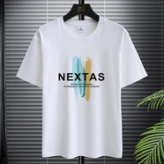 BINYUXD/賓宇兄弟BINYUXD男士短袖t恤內(nèi)搭2024新款春秋潮 彩墨  白色 S 【建議85-95 斤】