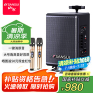 山水（SANSUI）TE06 廣場舞音響 8吋低音炮移動戶外K歌拉桿音箱無線麥克風攤擺喇叭電木吉他民謠樂器音箱大功率