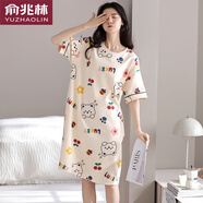 俞兆林睡裙女夏季純棉短袖中長(zhǎng)款連衣裙休閑睡衣女士卡通家居服25年新款 NSWR-66013-甜美可愛(ài)-親膚純棉 2XL (適合140-155斤)