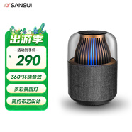 山水（SANSUI）藍牙音響無(wú)線(xiàn)便攜式 家用桌面多媒體小型迷你低音炮 筆記本電腦小音箱 車(chē)載喇叭360度立體聲 F4