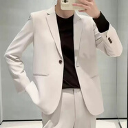 Theory2025春秋白色小西裝外套女中長款寬松韓版休閑西服上衣 巖白 M 4