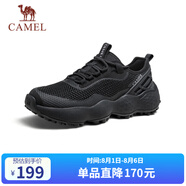 駱駝（CAMEL）舒適輕盈透氣軟彈城市戶外休閑運動鞋男 G15M171002 黑色 43 
