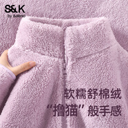 班尼路（Baleno）S&K搖粒絨立領(lǐng)開(kāi)衫毛外套女款2025年春秋季雙面加絨加厚保暖上衣