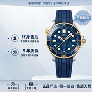 歐米茄（OMEGA） 瑞表海馬系列天文認(rèn)證機(jī)械300米潛水男表42mm【七夕送禮】 橡膠帶藍(lán)盤210.22.42.20.03.001