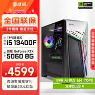 武極 武神i5 13400F/RTX4060顯卡電競游戲臺式機(jī)固態(tài)硬盤組裝電腦英特爾Intel主機(jī)整機(jī)DIY組裝機(jī) 13400F+RTX5060 丨配置二 單主機(jī)