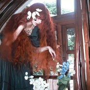 詩(shī)迦努洛麗塔少女臟橘色卷發(fā)森系寫(xiě)真玉米燙長(cháng)發(fā) 橘紅色送發(fā)網(wǎng) 短發(fā)