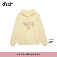 DZZIT地素套頭衛(wèi)衣淺黃色復(fù)古運動風(fēng)復(fù)古潮流時尚摩登 淺黃色 XS