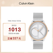 凱文克萊（Calvin Klein）CK手表Logo款鋼帶石英中性腕表情侶手表生日禮物25200033