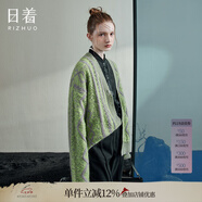 日著(zhù)原創(chuàng  )設計感女裝2025秋季新款復古回潮雪尼爾絞花開(kāi)衫撞色馬海毛衣 暮青 L