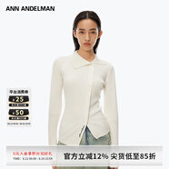 ANN ANDELMAN【明星同款】2025春款不規(guī)則針織衫長(zhǎng)袖開衫 米白色 S