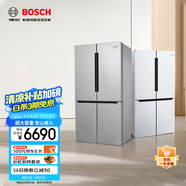 博世（BOSCH）冰箱 605L大容量十字對(duì)開門 四開門變頻家用冰箱 一級(jí)能效 風(fēng)冷無霜 5mm安心嵌入 以舊換新 大白鯨KMF61A20TI 精細(xì)分儲(chǔ)