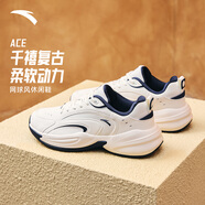 安踏ACE丨王一博同款休閑鞋男女潮流夏季舒適老爹鞋輕便白色運動鞋子 【男款】象牙白/新墨水藍(lán)-1 42