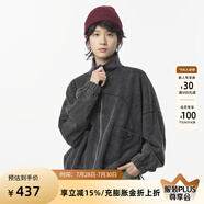 幻走（MOVEUP）2024冬季新款.FUN系列純棉復古織嘜跳點棉繩短款外套女 黑色 M
