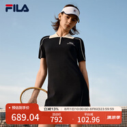 FILA 楊冪同款|斐樂官方女裝編織連衣裙2025夏季新款時(shí)尚修身POLO裙子 傳奇藍(lán)-NV L 170/88A/L