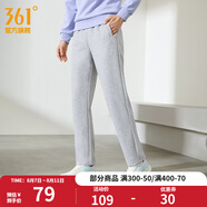 361度運(yùn)動褲男春秋季新款舒適直筒針織長褲修身絨衛(wèi)褲御寒保暖 【女】淺瓦花灰【4710D】 XL