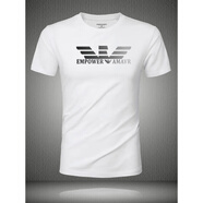 EMPORIO ARMANI EA7阿瑪尼短袖t恤男夏季圓領(lǐng)純·棉潮流恤休閑男士半袖體恤衫 白短袖 白短袖AM8188 M