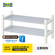 宜家（IKEA）TJUSIG圖西格門(mén)廳鞋架家用門(mén)口收納置物架現代簡(jiǎn)約玄關(guān)凳 白色鞋架79cm