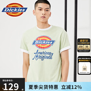 dickies 純棉短袖T恤男 情侶男女同款 印花休閑百搭上衣7087 青瓷綠 2XL