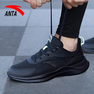 安踏（ANTA）男鞋運動(dòng)鞋男2025年夏秋新款男士休閑網(wǎng)面跑步鞋透氣輕便旅游鞋男 黑色-5521-網(wǎng)面 39