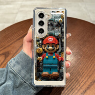 三星（SAMSUNG）適用原裝zfold6手機殼新款zfold5感積木馬里奧折疊屏zfold4保護套創(chuàng  )意W23全包fold3防摔22男女款ga 超大馬里奧高透不發(fā)黃 三星Galaxy Z Fold 6