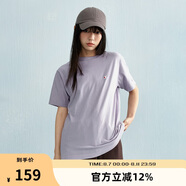 Champion冠軍情侶純棉短袖T恤春夏新款男刺繡小C美式潮牌上衣 香芋紫  XL