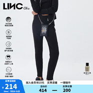 金羽杰冬季新款顯瘦羽絨褲女士長款加絨褲保暖高腰鴨絨靴褲子Y21607247 新黑格爾 L 適合120斤以下