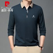 皮爾卡丹（pierre cardin）七夕情人節(jié)禮物長(zhǎng)袖T恤男春秋季商務(wù)中青年翻領(lǐng)polo衫百搭舒適