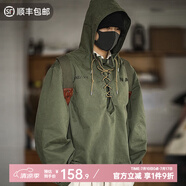 馬登工裝 美式復(fù)古甲板服惡劣天氣短款輕戶外夾克外套男寬松連帽衛(wèi)衣 軍綠色 S