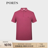 PORTS寶姿男裝夏季商務(wù)休閑短袖POLO衫MM8N205MZC013 露莓紅 L