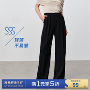 simple pieces【敢動褲】修胯顯瘦直SPS筒煙管褲防透不易皺S41P026 經(jīng)典黑/身高164-175(現(xiàn)貨） 82/85（90斤以下）