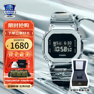 卡西歐（CASIO）G-SHOCK小方塊系列手表男手表多功能運動(dòng)手表生日禮物學(xué)生送人 GM-5600YM-8鎏光黑盤(pán)方塊