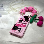 適用榮耀magicv3/vs2手機殼三星zfold6/5折疊屏oppofin 釘+玫紅字母布藝扭扭結+玫紅棉花櫻桃+長(cháng)珍0 榮耀Magic s