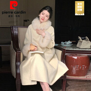 皮爾卡丹（pierre cardin）赫本風(fēng)呢子大衣2025冬季新款富家千金高級(jí)感氣質(zhì)中長(zhǎng)款羊毛外套 嘉興雙面呢大衣奶白色 S 濮院雙面絨大衣  品質(zhì)好貨