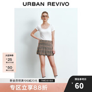 UR2024秋季新款女裝少女感蕾絲花邊顯瘦正肩短袖T恤UYY440030