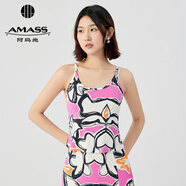 阿瑪施（AMASS）女裝2025夏裝新款時(shí)尚質(zhì)感無袖吊帶背心女530078 粉印花 S (2)