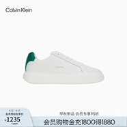 Calvin KleinJeans【七夕禮物】25秋季男士ck皮革拼接休閑板鞋小白鞋YM01344 0K9-白色/綠色 42