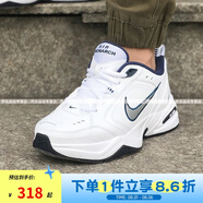 NIKE耐克男鞋 AIR MONARCH IV 緩震復(fù)古休閑運(yùn)動(dòng)跑步鞋老爹鞋 白色415445-102 40