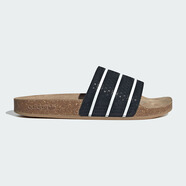 阿迪達斯 （adidas）男女同款中性運動(dòng)拖鞋 Adilette 復古經(jīng)典絨面款防滑涼拖鞋 黑色/JH8069 39
