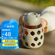 OPUS玻璃杯女士高顏值兒童夏季水杯便攜學(xué)生小容量耐熱杯禮物男實(shí)用 【便攜款】340mL細杉灰