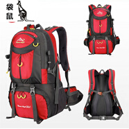 袋鼠（KANGAROO）登山包雙肩男女旅行包40L 50L60L大容量運(yùn)動(dòng)徒步戶外雙肩背包 紅色 50L