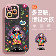 鑫銳博源適用oppo手機(jī)殼RenoACE2全包Reno11保護(hù)套R(shí)enoSE彩繪多巴 質(zhì)感黑驚訝女孩 opporeno10倍/reno10xzoo_10