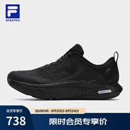 斐樂(lè )（FILA）官方男鞋NUVOLE JOG路跑鞋2025夏新款柔云健步鞋運動(dòng)鞋 駿馬黑-BB 40