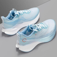 李寧（LI-NING）2025女款赤兔8 PRO反光?絲輕量緩震透氣高回彈跑鞋ARPV006 赤兔8PRO ARPV006-28 淺晴藍 35