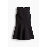 HM女裝連衣裙2025年夏季新款喇叭裙擺無(wú)袖連衣裙1282118 黑色 L 170/104L