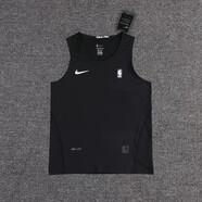 NBA KIDSPRO緊身衣速干背心NBA籃球高彈健身運動(dòng)跑步訓練高彈無(wú)袖速干坎肩 NBA緊身背心-黑色 M （160-165cm）