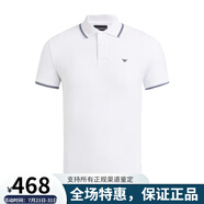 阿瑪尼（ARMANI）ARMANI阿瑪尼男裝新款短袖POLO衫男士T恤棉質(zhì)經(jīng)典鷹標logo 白色（8N1FB3） 3XL （200-220斤）僅供參考