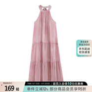 絲柏舍掛脖沙灘裙2025夏裝新款女裝大擺茶歇系連衣裙