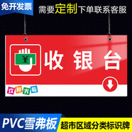 PVC雪弗板超市區(qū)域分類標(biāo)識(shí)牌糧油調(diào)味收銀處日用品區(qū)引導(dǎo)牌吊牌 01-收銀臺(tái) 70x35cm