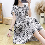 廣州十三行女裝爆款連衣裙優(yōu)質(zhì)棉綢連衣裙波西米亞碎花裙夏季海邊 36珠花漣漣 M90-105斤 均碼