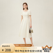 范思藍恩天鵝裙 法式浪漫連衣裙女2024夏新款網(wǎng)紗收腰顯瘦A字裙子 白月光 L